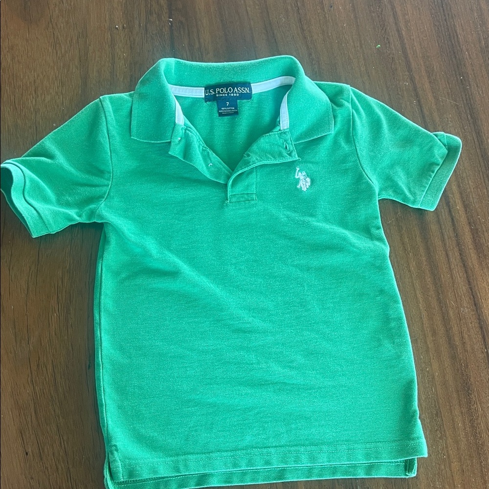 U.S. Polo Assn. Vibrant Green Kids Polo